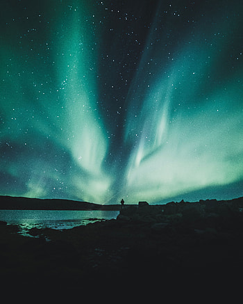 Nature, Shining, Silhouette, Starry Sky HD phone wallpaper