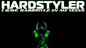 Hardstyler, hardstyle, hardcore, music, gas mask HD wallpaper