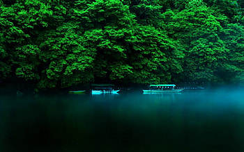 Hozu River, river, boat, japan, nature, kyoto HD wallpaper