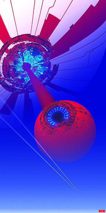 Art, Vector, Ball, Space, Cosmic, Sci-Fi, Apparatus HD phone wallpaper