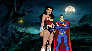 Superman Wonders, superman, batman, diana prince, , wonder woman, cartoon, nexus, fan art, background, , anime, 1920x1080 only, clark kent HD wallpaper