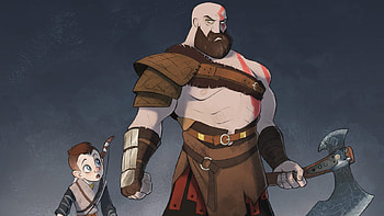 God Of War 4 Cartoon Artwork, kratos, god-of-war-4, god-of-war, games, artwork, artist, digital-art, deviantart HD wallpaper