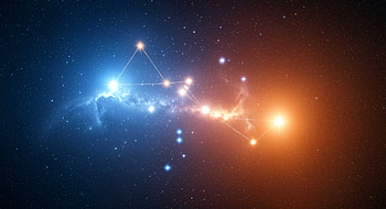 Constellation — Twin-Star Dawn, star constellation, constellation, star, nebula, space HD wallpaper