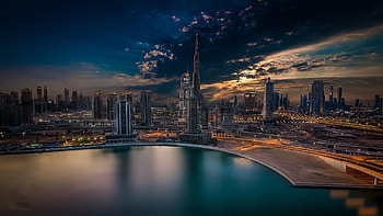 United Arab Emirates, City, Burj Khalifa HD wallpaper