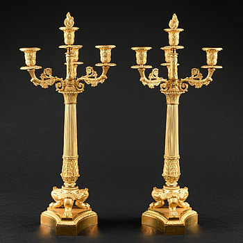 Candelabra, Gilt bronze, French candelabra, Charles X HD phone wallpaper