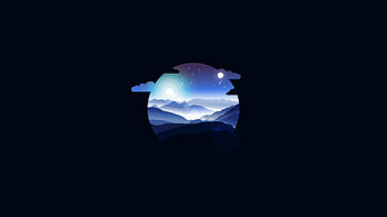 Mountains, horizon, clouds, minimal HD wallpaper
