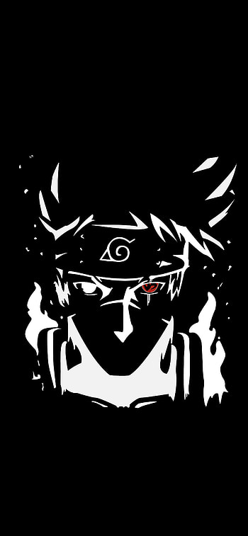 Kakashi OLED, Kakashi Black and White HD phone wallpaper