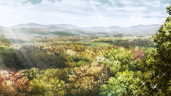 Anime Forest, Scenery, Forest, Anime Scenery, Ray of light, Anime, Light, Ray HD wallpaper