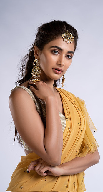 Pooja, eye, head, actress, beauty, south HD phone wallpaper