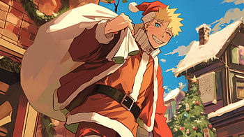 Naruto Uzumaki: Anime Christmas Santa, Anime, Naruto, Naruto Uzumaki, anime christmas, Santa HD wallpaper