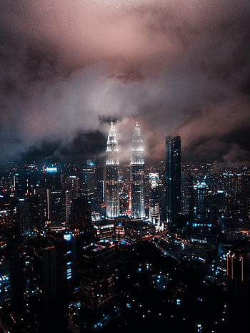 Cities, Building, Dark, Night City, Skyscrapers HD phone wallpaper