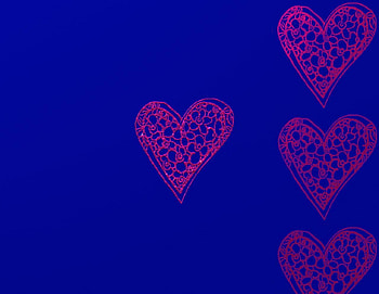 forget me not heart, blue, pink, heart, forget me not HD wallpaper