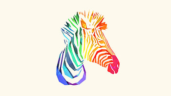 Zebra Colorful Minimal , zebra, colorful, minimalism, minimalist, white, artist, artwork, digital-art HD wallpaper