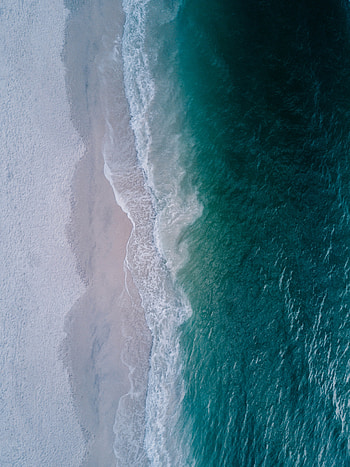 Nature, Sea, Beach, View From Above, Surf, Wave HD phone wallpaper