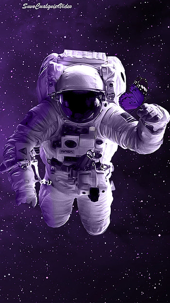 Astronauta galactico, Galaxia, astronaut, Naturaleza, Purpura, Morado, , Mobile, hop, Fantasia HD phone wallpaper