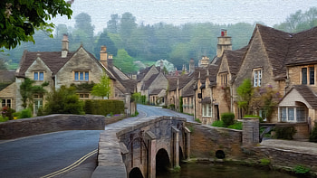 Cotswolds countryside, Charming village, Serene landscapes, Peaceful ambiance HD wallpaper