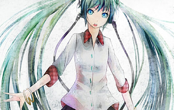 Miku, blue, girl, anime HD wallpaper