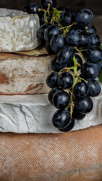 Grape, Cheese HD phone wallpaper