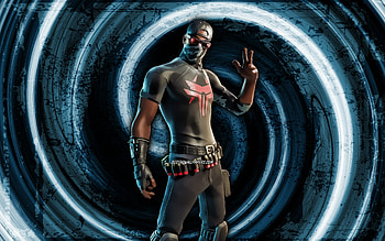 Crimson Elite, blue grunge background, Fortnite, vortex, Fortnite characters, Crimson Elite Skin, Fortnite Battle Royale, Crimson Elite Fortnite HD wallpaper
