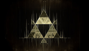Triforce Glowing Abstract, triforce, Abstract, geometry, triangle, Digital Art HD wallpaper