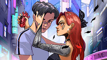 Sci Fi, People, Couple, Cyborg, Love, Red Hair HD wallpaper