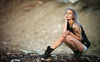 Tattoo, cute, girl, pretty HD wallpaper