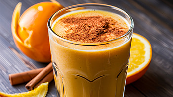 Delightful Smoothie: A Refreshment, smoothie, orange juice, drink, cinnamon HD wallpaper
