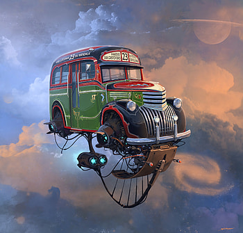Sky, Art, Car, Machine, Fiction, That's Incredible, Future HD wallpaper