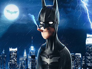 Batman Smoking, batman, superheroes, digital-art, artwork HD wallpaper