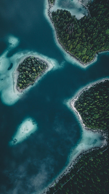 Nature, Water, View From Above, Earth, Land, Islands HD phone wallpaper