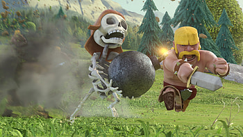 Clash of Clans - Barbarian and skeleton HD wallpaper
