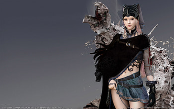 Girl, black, fantasy, beauty HD wallpaper