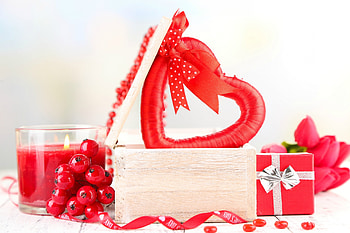 Happy Valentine's Day!, sweet, valentine, box, red, card, gift, heart, bow HD wallpaper