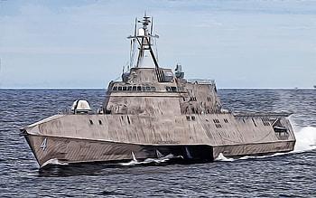 USS Coronado, , vector art, LCS-4, littoral combat ships, United States Navy, US army, abstract ships, battleship, US Navy, dom-class, USS Coronado LCS-4 HD wallpaper