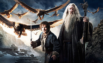 Gandalf and Bilbo, BoFA , Apocaflix movies, Memorable scenes HD wallpaper