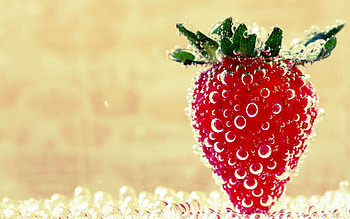 Strawberry, Drops, Macro, Sweet, Berry HD wallpaper