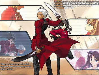 Unlimited Blade Works Archer & Rin, kanshou, bakuya, archer, rin, fate stay night HD wallpaper