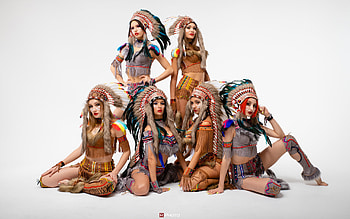 :), vitali richkov, model, feather, girl, vitali rychkov, indian, woman HD wallpaper