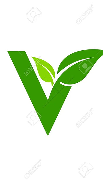 V Letter, Green Leaf HD phone wallpaper