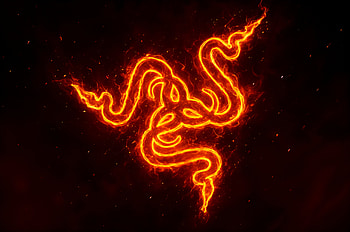 Razer Fiery Logo Ultra, Razer, logo, fire, glow HD wallpaper