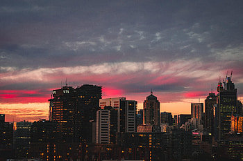 Cities, Sunset, Sky, Architecture, City, Building HD wallpaper
