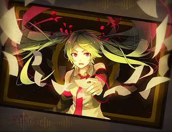 ~Farewell~, ponytails, anime, hatsune miku, papers, vocaloid, long hair, tie HD wallpaper