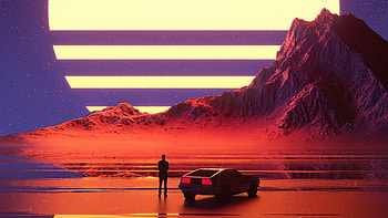 Delorean Retro Vibes , delorean, retro, artist, artwork, digital-art HD wallpaper