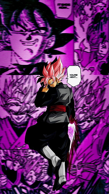 Dragon Ball, art, goku, pink, evil HD phone wallpaper