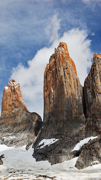 Torres del Paine, Chile sky, Mountain landscape, Nature HD phone wallpaper
