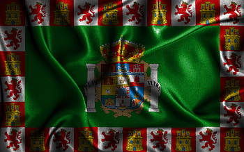Cadiz flag, , silk wavy flags, spanish provinces, Day of Cadiz, fabric flags, Flag of Cadiz, 3D art, Cadiz, Europe, Provinces of Spain, Cadiz 3D flag, Spain HD wallpaper