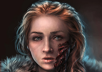 Sansa Stark Art, sansa-stark, game-of-thrones, tv-shows, artist HD wallpaper