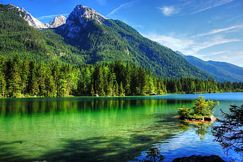 Nature, Mountains, Summer, Lake, Appeasement, Pacification HD wallpaper