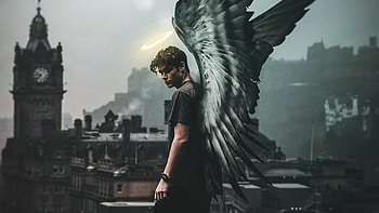 Angel Boy, angel, wings, artist, artwork, digital-art HD wallpaper