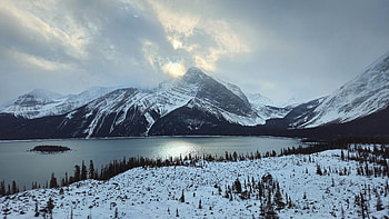 Mount Sarrail And Upper Kananaskis Lake , mount-sarrail, snow, mountains, mountain, lake, sky, nature HD wallpaper